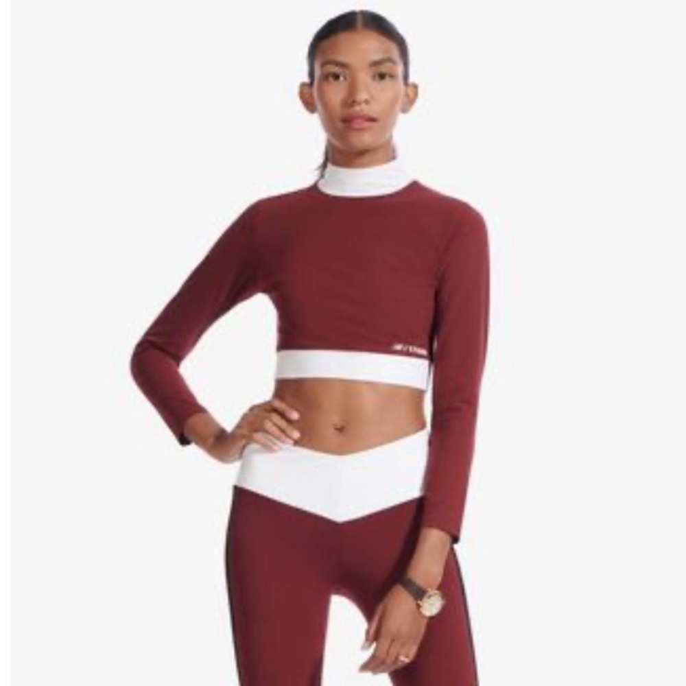 New Balance x Staud Long Sleeve Performance Top Size Medium Rare